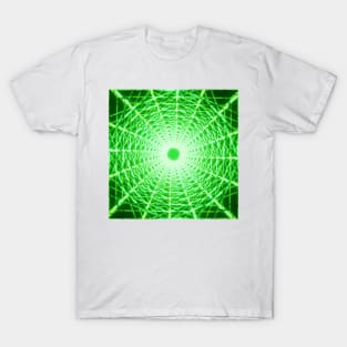 Bright Green Glowing Web Design T-Shirt